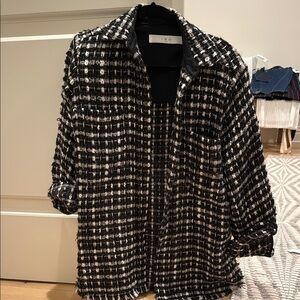 IRO Leopard Tweed Jacket Size 34 21W